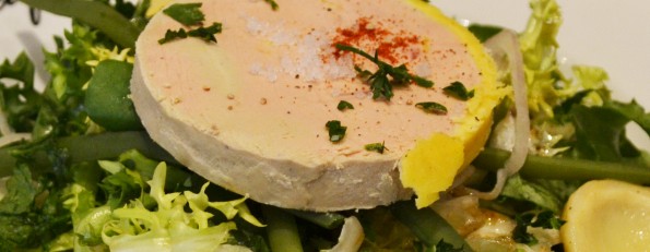 Foie gras sur salade