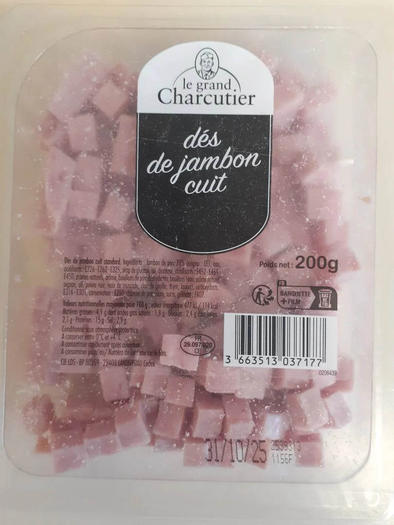 Les caractéristiques du produit rappelé