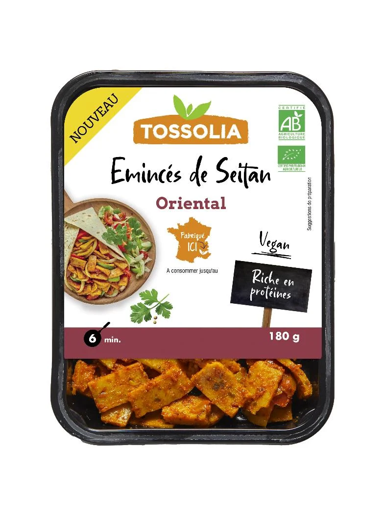 Les détails précis du rappel du Emincés Seitan Oriental Tossolia